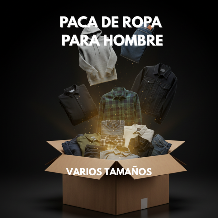 PACA DE REMATE ROPA DE HOMBRE VARIOS TAMAÑOS