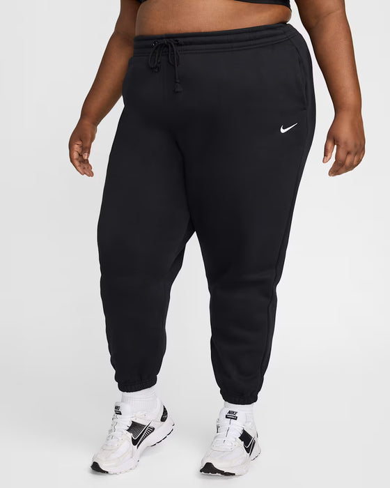 Nike W NSW PHNX FLC HR OS Pant PL, Black/Sail, 2X GRADO B