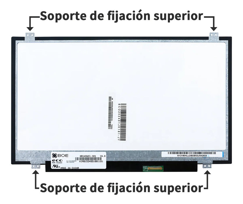PANTALLA 14.0 SLIM 30P N140BGA EA3 EB2 EB3 EB4 REV.C1 REV.C2 GRADO B