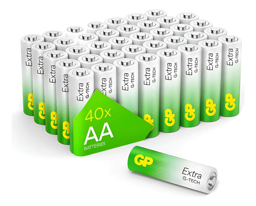 Pilas Aa Gp Batteries Extra Lr06, Paquete De 40 Baterías Aa Grado B