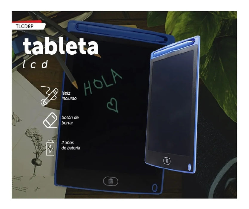 TABLETA LCD DIBUJO ESCRITURA PIZARRA MAGICA NIÃ±OS LAPIZ 25PZ GRADO B