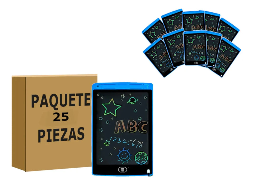 TABLETA LCD DIBUJO ESCRITURA PIZARRA MAGICA NIÃ±OS LAPIZ 25PZ GRADO B