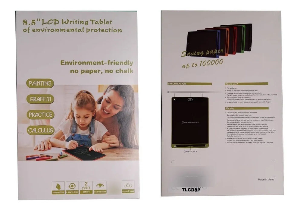 TABLETA LCD DIBUJO ESCRITURA PIZARRA MAGICA NIÃ±OS LAPIZ 25PZ GRADO B