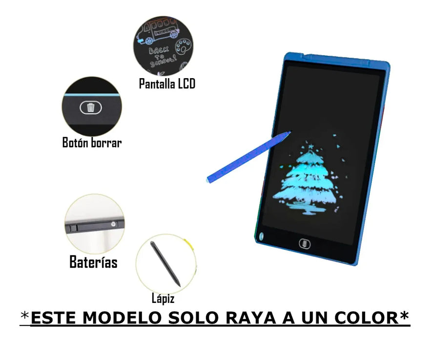 TABLETA LCD DIBUJO ESCRITURA PIZARRA MAGICA NIÃ±OS LAPIZ 25PZ GRADO B