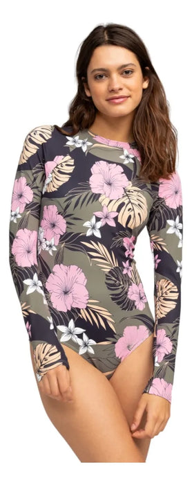 rashguard roxy mujer dama playa long sleeve swimsuit 1253 GRADO B