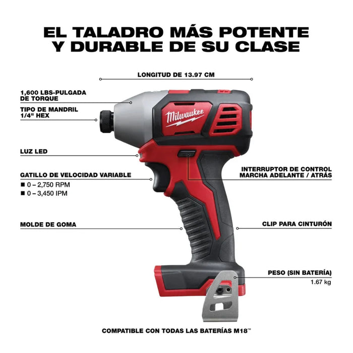Kit de Combinación Inalámbrico de 2 Herramientas 18V | Grado B