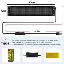 Usb5v Letrero Led Programable Flexibe Letrero Lumino 12x59cm GRADO B