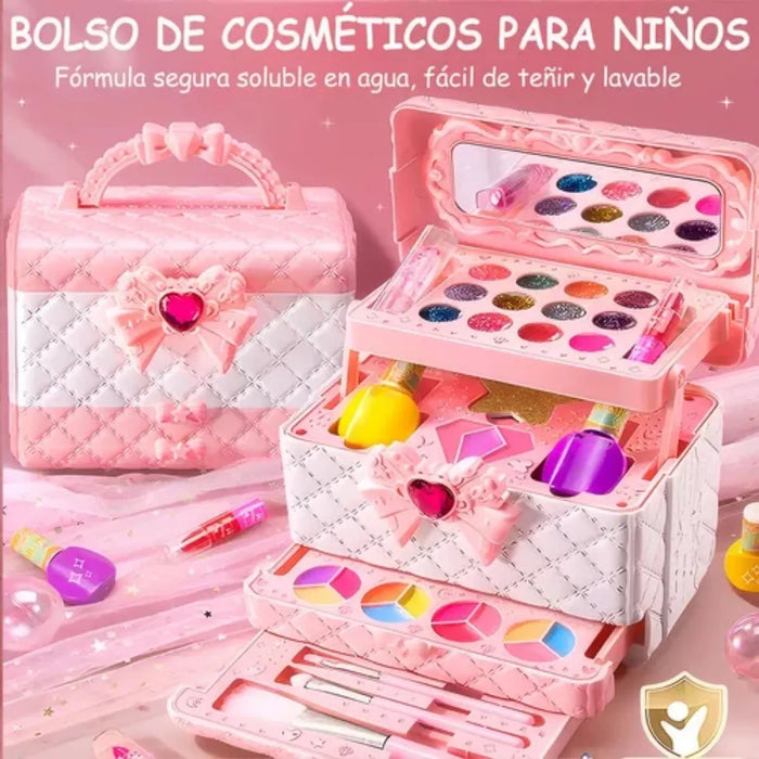 Juego De Maquillaje Para Niñas Lavable Real Sets De Belleza  GRADO B