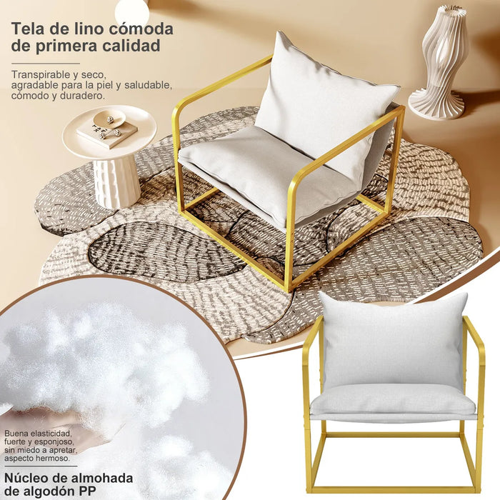 Silla De Oficina Sillón Individual, Tela Suave Y Confortable GRADO B