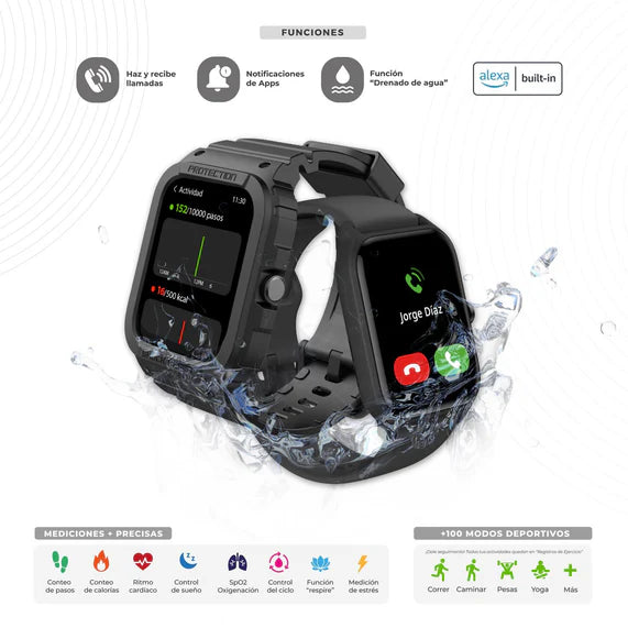 SMARTWATCH 1.8'' RELOJ INTELIGENTE DEPORTIVO LLAMADAS ALEXA GRADO B