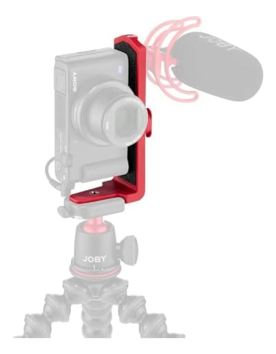 Joby Vert 3K, Soporte en L para Fotos y Videos, combinable con Kit GorillaPod 3K, trípode de Mesa para cámaras sin Espejo y CSC, cámara de vlogging, Youtuber y TIK Toker, Rojo, JB01684-BWW GRADO B