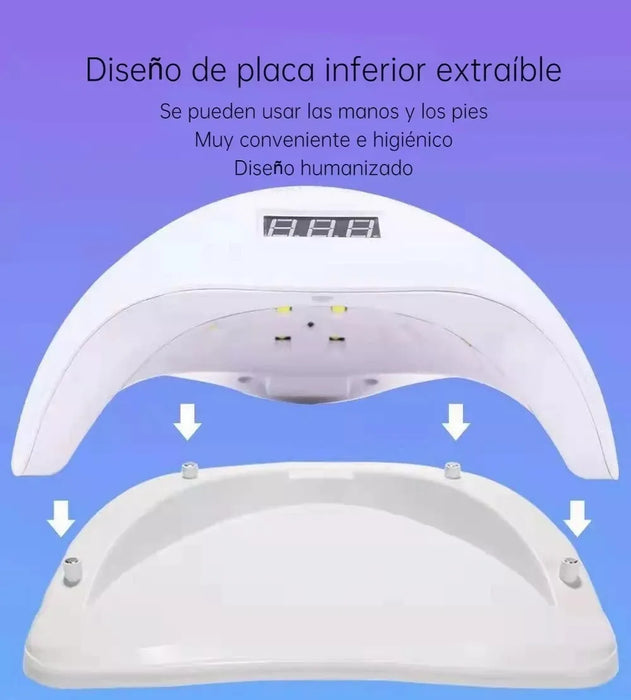 LAMPARA LED UV X5 PLUS PARA UÃ±AS SECADO RAPIDO 80W 36 LED GRADO B