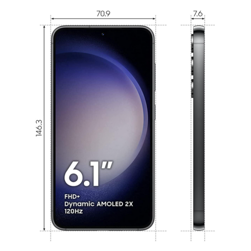 Samsung Galaxy S23 Dual Sim 256 Gb Phantom Black 8 Gb Ram - TiendaKomet México