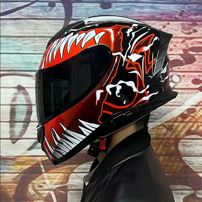 casco de moto abatible modular con bluetooth manos libres GRADO A