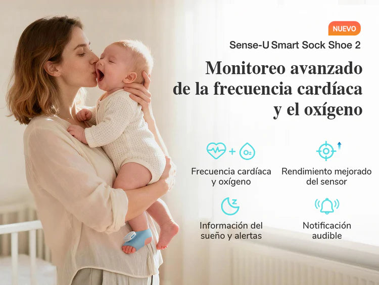 CALCETÍN MONITOR INTELIGENTE SENSE-U PARA BEBÉ, SUEÑO GRADO A