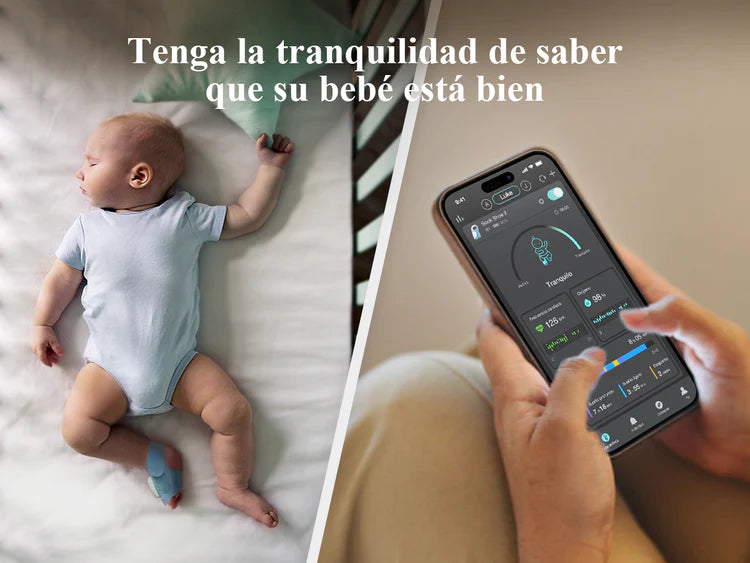 CALCETÍN MONITOR INTELIGENTE SENSE-U PARA BEBÉ, SUEÑO GRADO A
