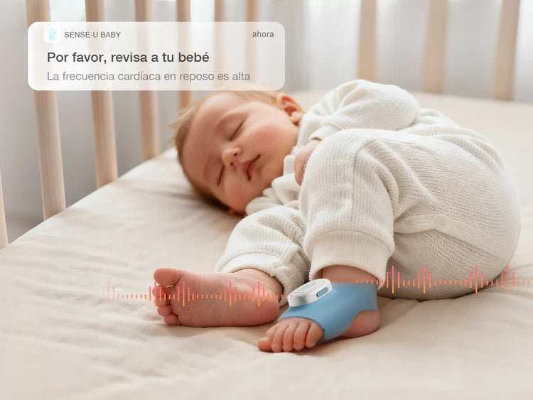 CALCETÍN MONITOR INTELIGENTE SENSE-U PARA BEBÉ, SUEÑO GRADO A