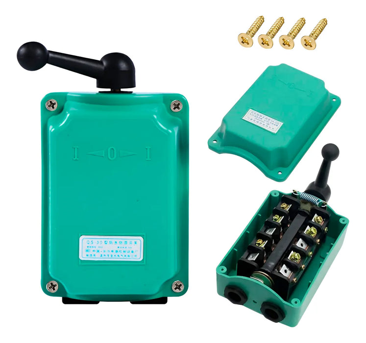 INTERRUPTOR MARCHA REVERSIBLE MOTOR TORNO TALADRO IP64 PLC GRADO B