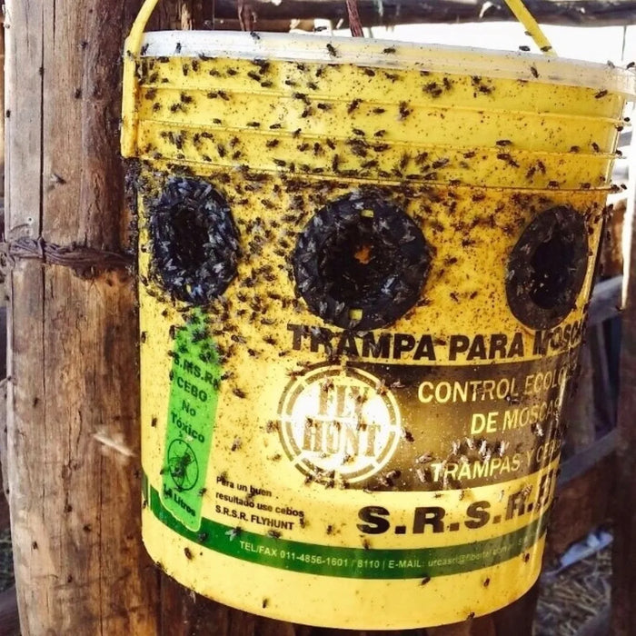 Trampa Para Moscas Fly Hunt Cub. Atrapa Hasta 400 Mil Moscas GRADO B