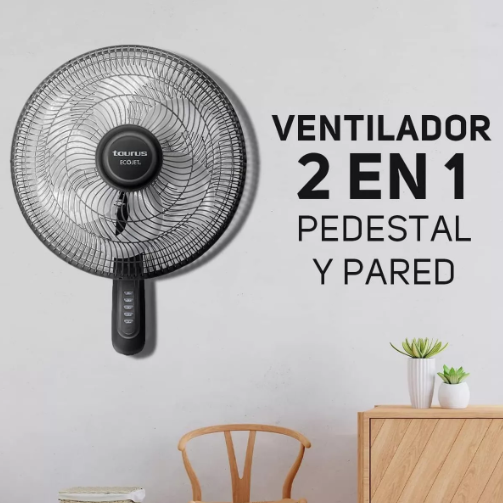 Ventilador de Pedestal Taurus Silent Power 18 pulgadas, Negro GRADO B