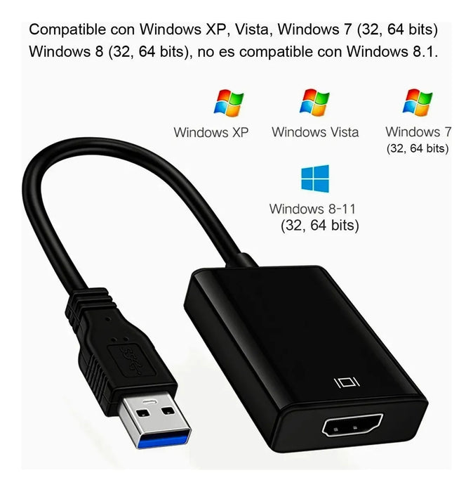 Convertidor Adaptador Usb 3,0 A Hdmi Vorago Full Hd GRADO B