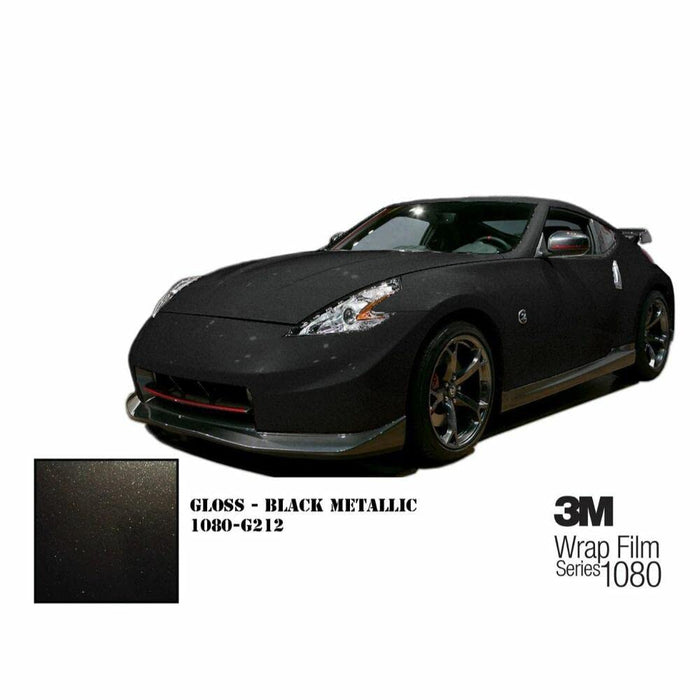 3M m 1080 G212 negro brillante metalico coche Wrap pelicula de vinilo Negro metalico GRADO B