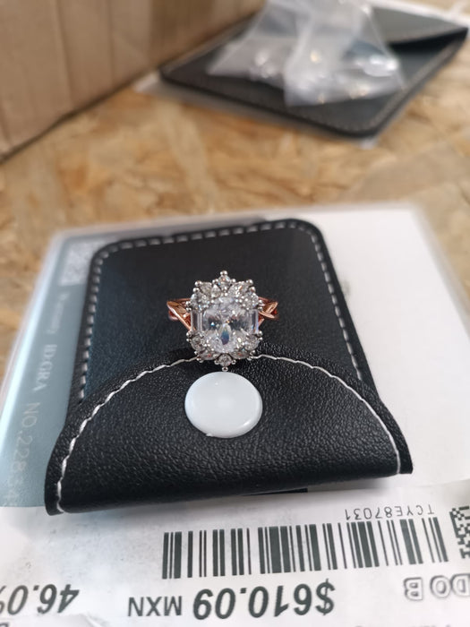 Anillos De Compromiso Promesa Plata Regalo De Chapado En Oro grado b