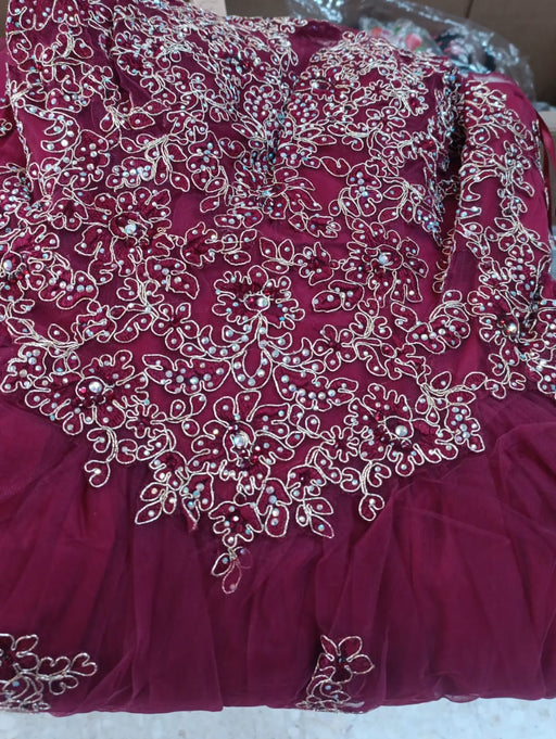 VESTIDO DE QUINCEAÑERA DE NOVIA ROSEBRIDAL DE COLOR BURGUNDY TALLA G GRADO B - TiendaKomet México