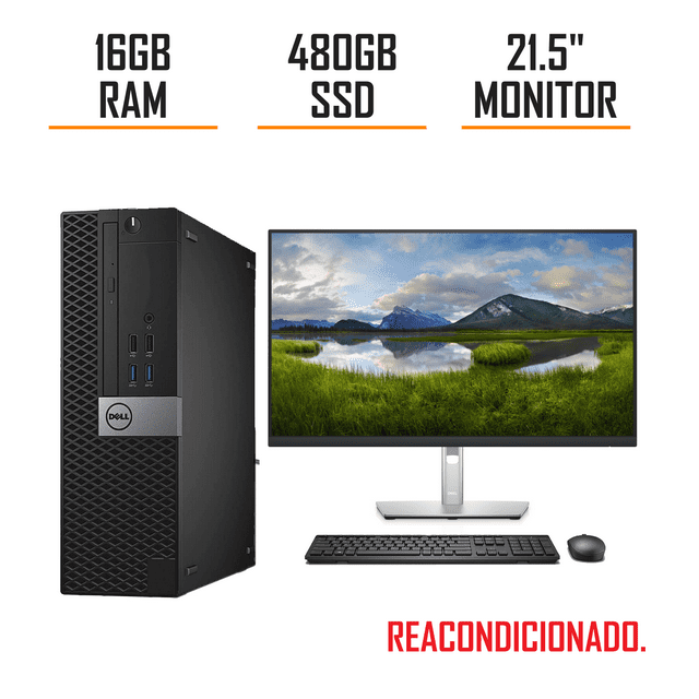 PC DELL 7050 SFF CORE I5 16G 512G SSD MONITOR 21.5 FHD WIFI 16 GB GRADO B