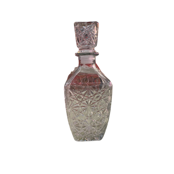 Licorera de vidrio labrada diamante 750 ml