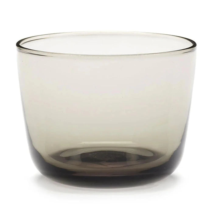 Vasos de vidrio low smokey grey 80*80*60mm 4pz 200ml