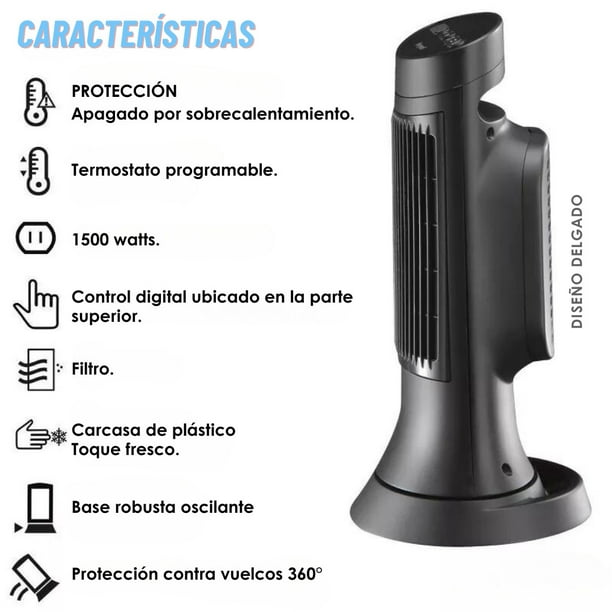Calentador Personal Torre Compacto Digital Honeywell Negro