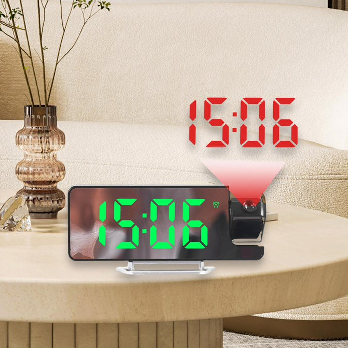 Reloj Despertador Digital con Proyección y Pantalla de Espejo GRADO A