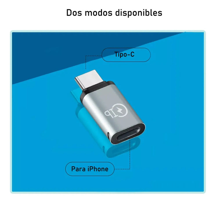 2 Adaptadores USB-C a Lightning OTG