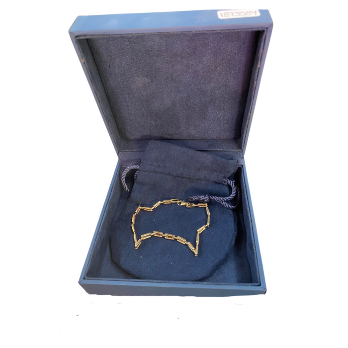 Pulsera de enlaces de oro amarillo 14K