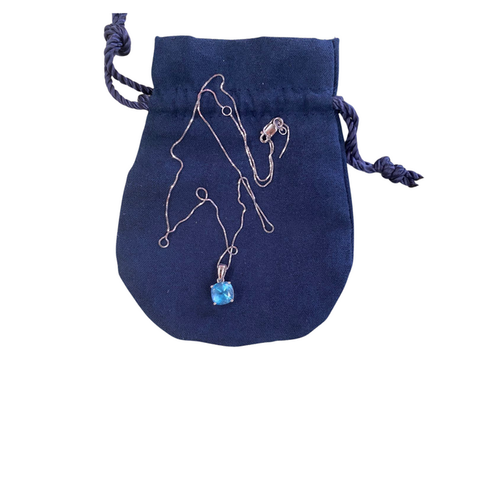 Collar de topacio azul 14k - Grado B