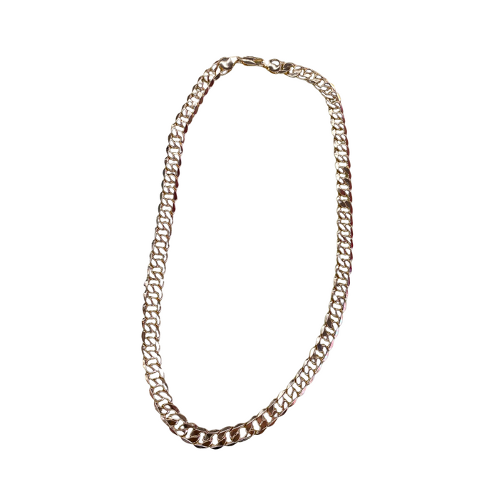 Cadena estilo cubana para hombre oro laminado