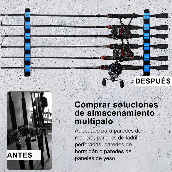 6 Orificios Rack De Pesca Boom Fishing Soporte Para Canas Grado B
