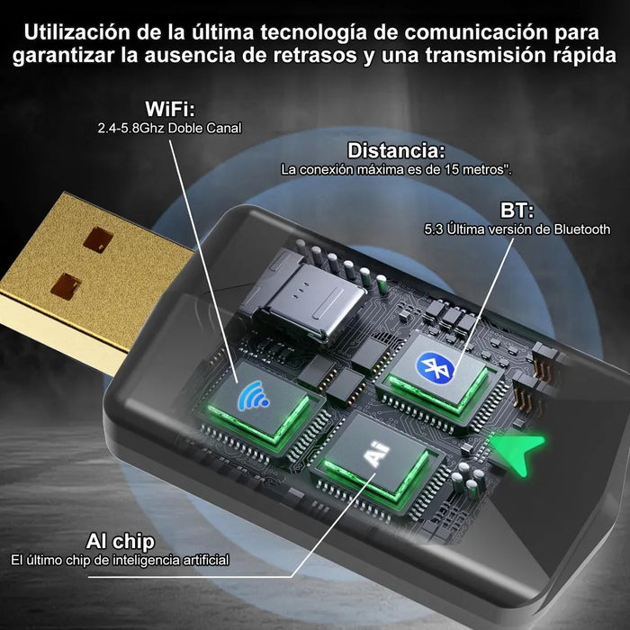Car Play Adaptador InalÃ¡mbrico Para Auto Para Apple GRADO B