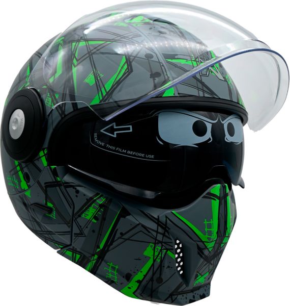 Casco Veloce Abatible Deportivo Fibra Carbono Certificado Kt