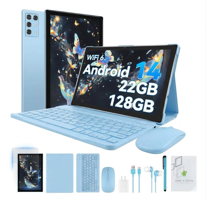 Tablet 10.1 Android 14 22+128gb 5g Wifi6 Bt5 Con Teclado Grado B