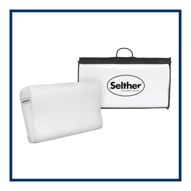 ALMOHADA SELTHER ORTOPÉDICA MEMORYFOAM IND DESCANSO SUPERIOR BLANCO - GRADO B