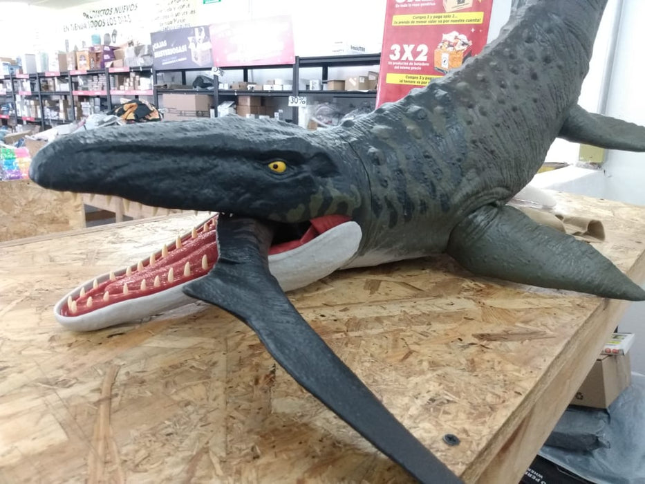 JURASSIC WORLD DINOSAURIO REBIRTH SUPER COLOSSAL MOSASAURUS GRADO B