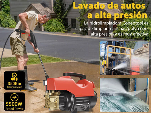 HIDROLAVADORA ELÉCTRICA 3000PSI DE PRESIÓN MÁXIMA 3000W