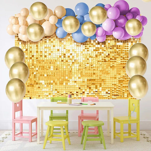 30pz Panel Decorativo Shimmer Muro Fiesta Lentejuela 30x30cm 14375
