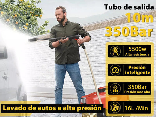 HIDROLAVADORA ELÉCTRICA 3000PSI DE PRESIÓN MÁXIMA 3000W