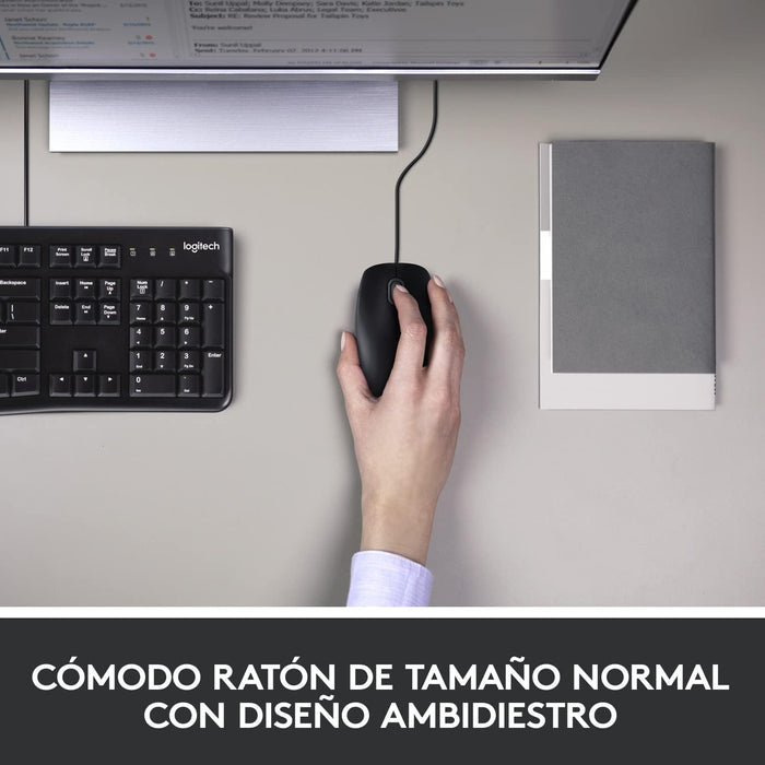 Kit Teclado y Mouse Logitech MK120 Negro Grado A