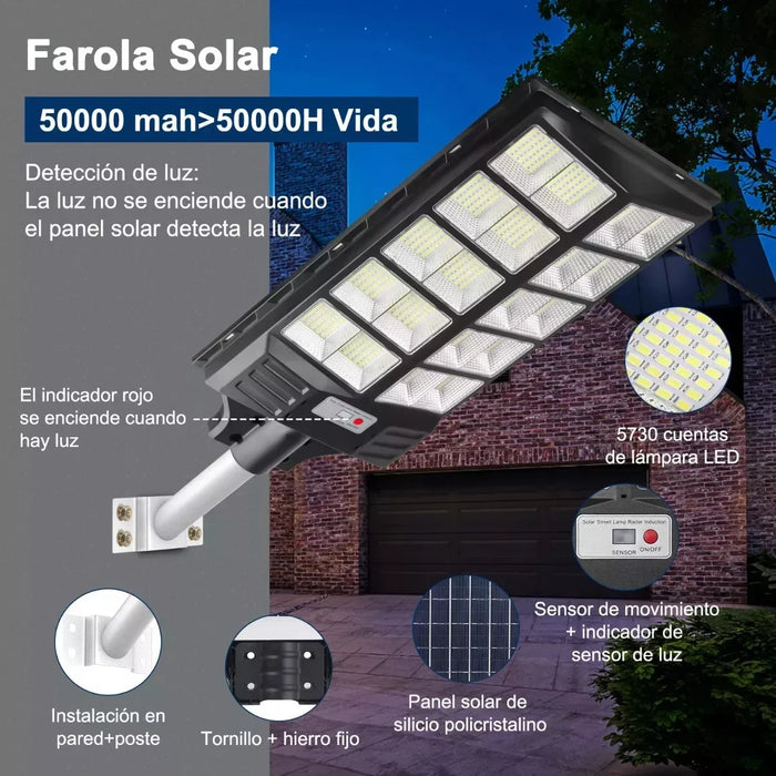 Lámpara LED Solar Suburbana 1000W para Alumbrado Público Grado B