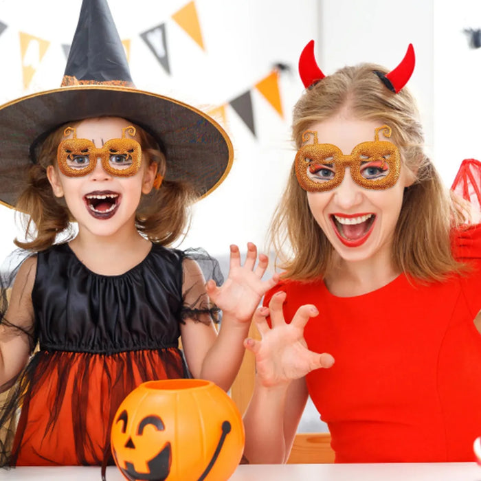 6 Lentes de Plástico sin Mica para Halloween y Día de Muertos