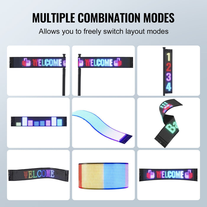 Usb5v Letrero Led Programable Flexibe Letrero Lumino 12x59cm GRADO B